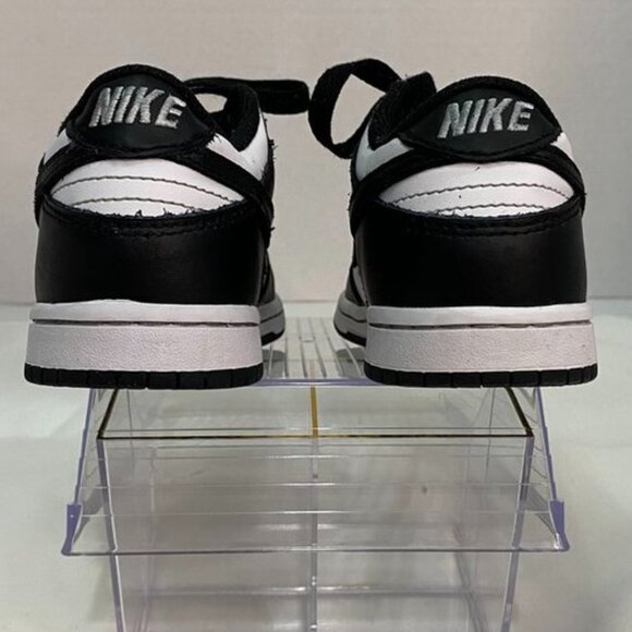 Nike Dunk Low Panda Black White Sneakers Kids Size 13C - Picture 4 of 12